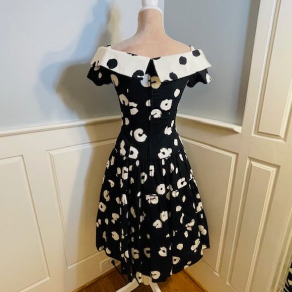 Lillie Rubin Vintage Hourglass Bombshell Fit & Flare Structured Cocktail Dress 0 - Picture 5 of 13